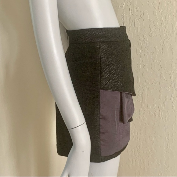 BCBGENERATION Black Shimmer Zip Mini Skirt Party Date Night - Picture 11 of 16